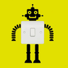 ToyToy Muursticker voor  stopcontact Robot 2
