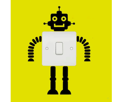 ToyToy Muursticker voor  stopcontact Robot 2