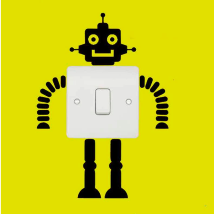 ToyToy Muursticker voor stopcontact Robot  2