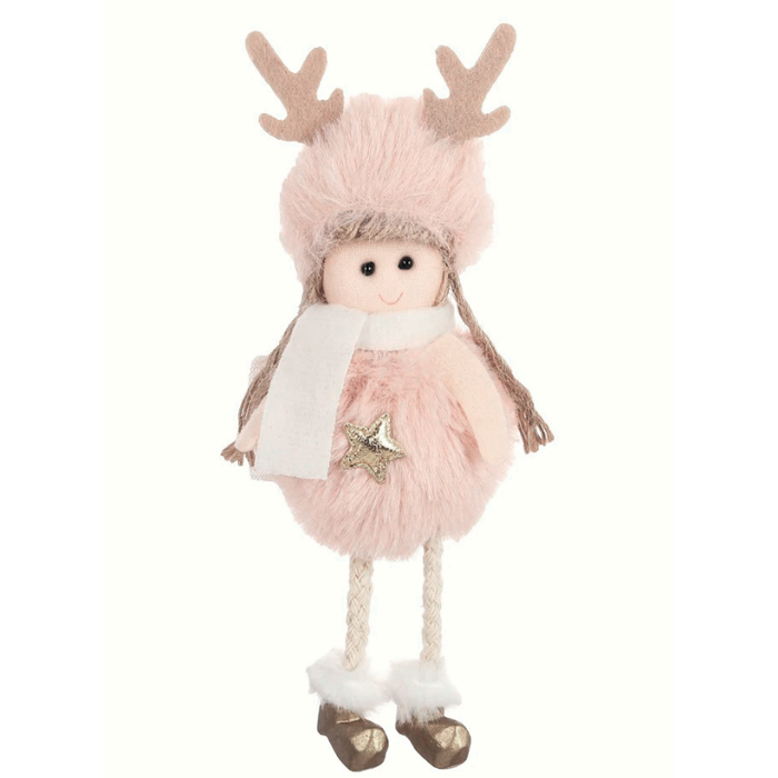 ToyToy Kerst Engeltje Pluche roze