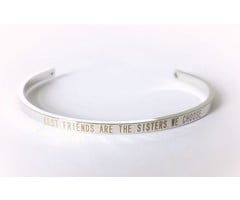 Statement armband " Best Friends" in zilver