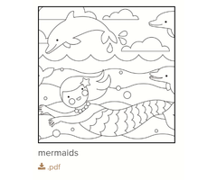 Gratis kleurplaat zeemeermin