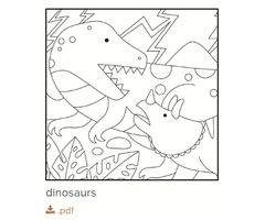 Gratis kleurplaat Dino