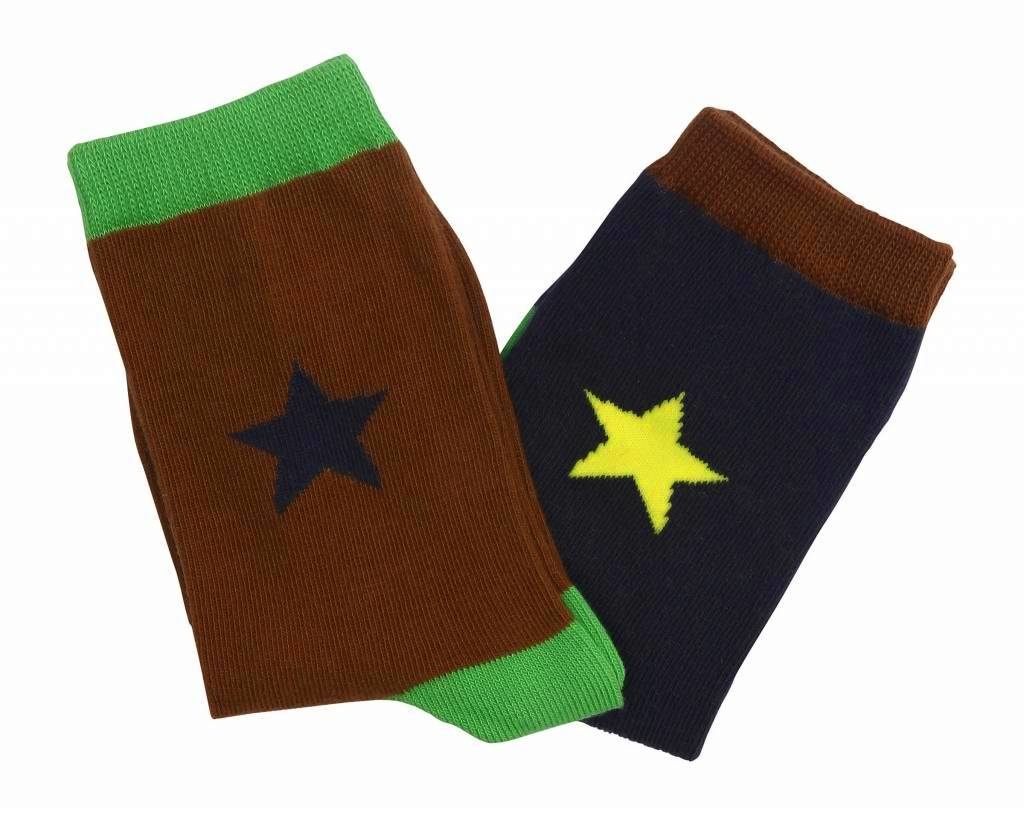 twee paar sokken Nitis hipster green - Roos & Tijn