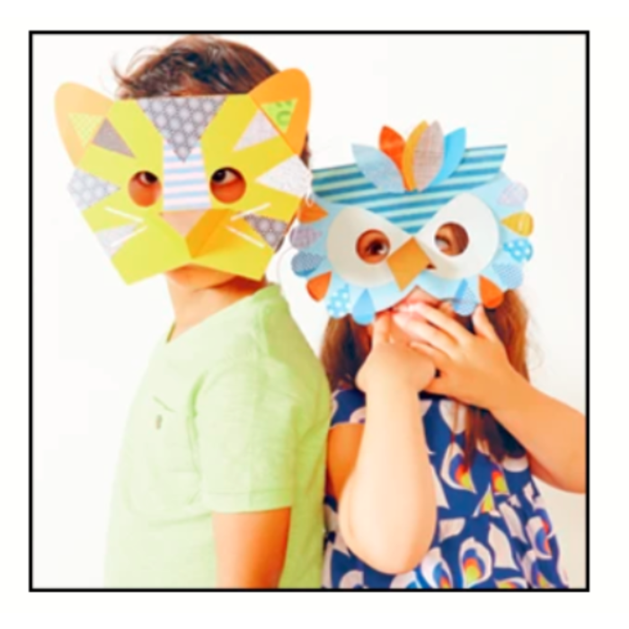 Petit Collage GRATIS knutselpakket : maskers maken