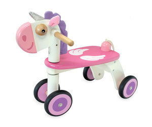 houten driewieler/loopfietsje roze unicorn eenhoorn - Roos \u0026 Tijn  Designerstore