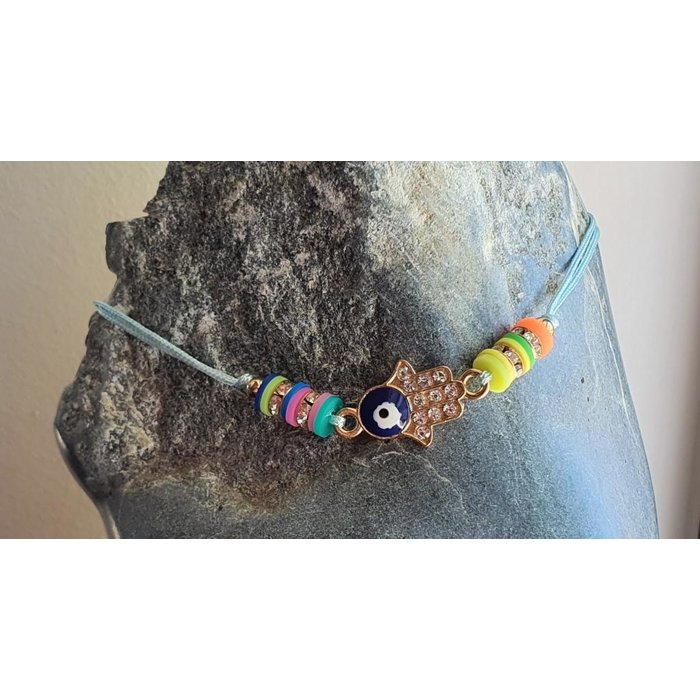 CU  Evil Eye armbandje  blue