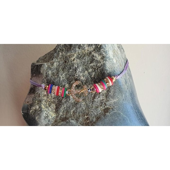 CU  Evil Eye armbandje  lila