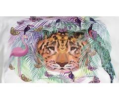 Rafa Clutch/Toilettas Leopard and Flamingo