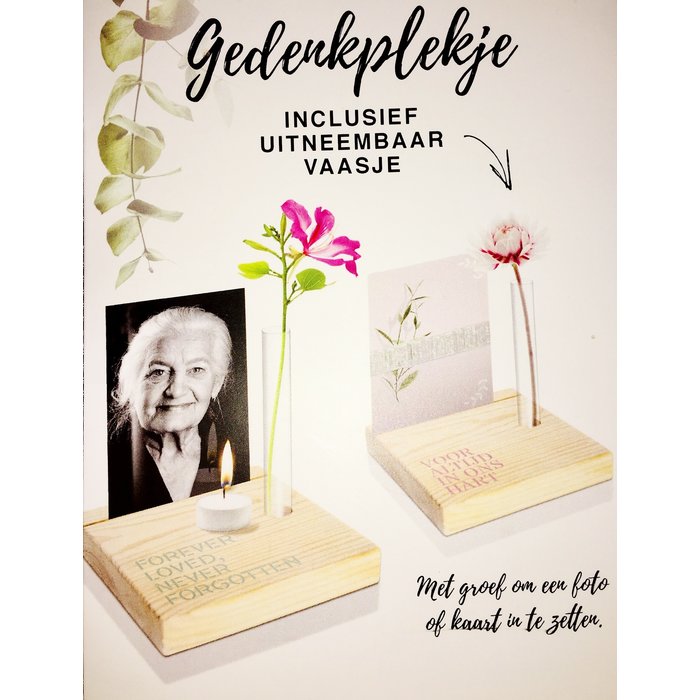 Paper Art Gedenkplekje ´Voor altijd in ons Hart´