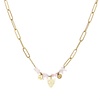 Michelle Bijou Stainless steel ketting grote schakel -lichtroze