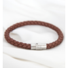 Atelier Albertine bruin leren heren armband - incl. graveren