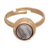 Yehwang Dutch Design stainless steel ring marble gold