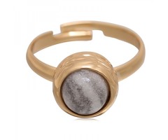 Yehwang Dutch Design stainless steel ring marble gold
