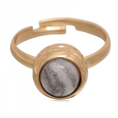Yehwang Dutch Design stainless steel ring marble gold