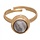 stainless steel ring marble gold