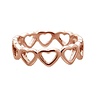 Yehwang Dutch Design stainless steel ring hartjes pink gold