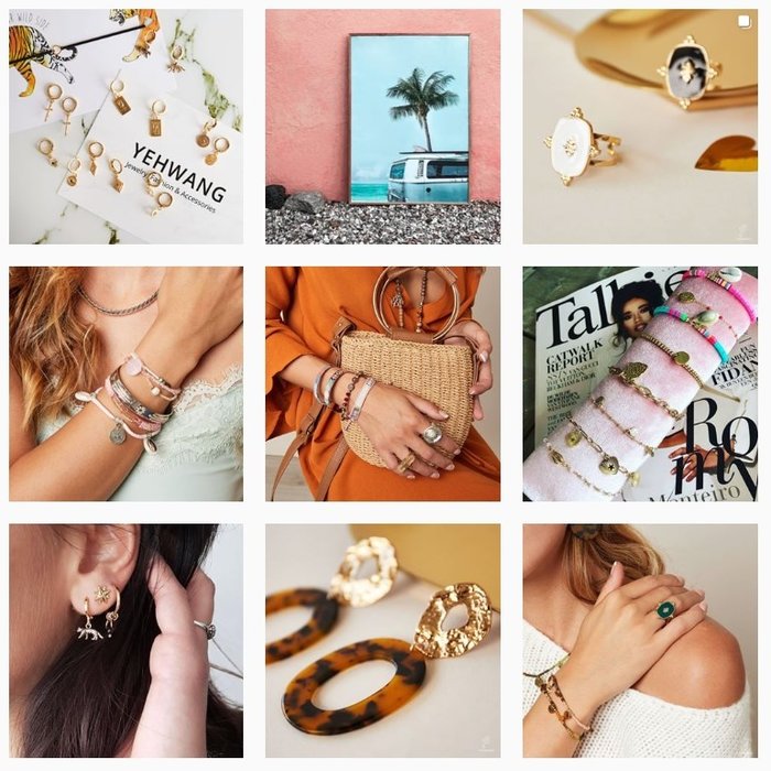 Yehwang Dutch Design geel of wit goud vergulde ring klavertje vier