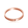 Yehwang Dutch Design rosé gouden stainless steel ring met hartjes