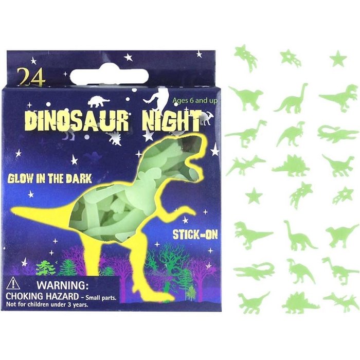 LG Toys Dinosaurus Muurstickers Glow-In-The-Dark 24 stuks