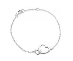 Atelier Albertine zilveren armband "Connected Hearts`