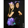 Ibiza hairlights Cat Diadeem met led lampjes pink leopard