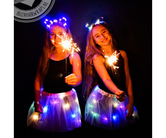 Ibiza hairlights Poezen Diadeem met led lampjes blue moon