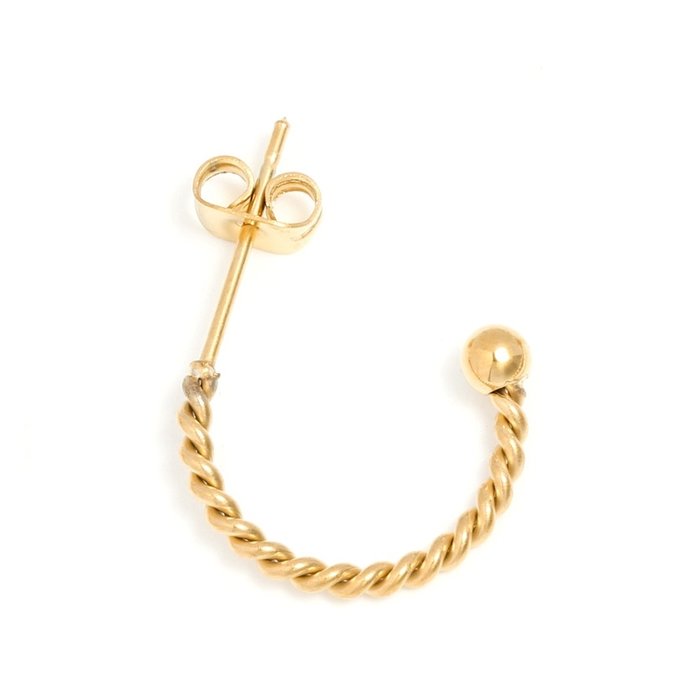 Yehwang Dutch Design gouden creolen oorbellen 13 mm