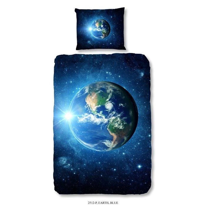 Good Morning Kinder dekbedovertrek Earth Space- de aarde vanuit de ruimte