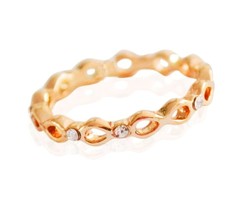 Yehwang Dutch Design 14k goldplated  ring  rosé goud zirconia