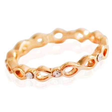 Yehwang Dutch Design  14k goldplated  ring rosé goud zirconia
