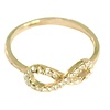 Yehwang Dutch Design goldplated ring infinity met kristallen