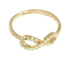 Yehwang Dutch Design goldplated ring infinity met kristallen