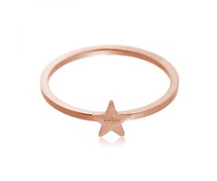 Yehwang Dutch Design rosé goud vergulde ring met sterretje Lucky