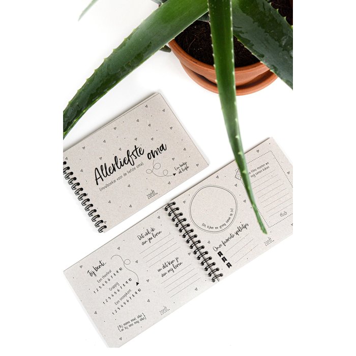 Zoedt Invulboekje voor de allerliefste oma