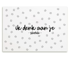 Zoedt Kaart met tekst 'Ik denk aan je - sterkte-'