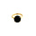 echt goud vergulde ring met half edelsteen div. kleuren