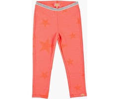 Funky XS legging met sterren fluo  coral