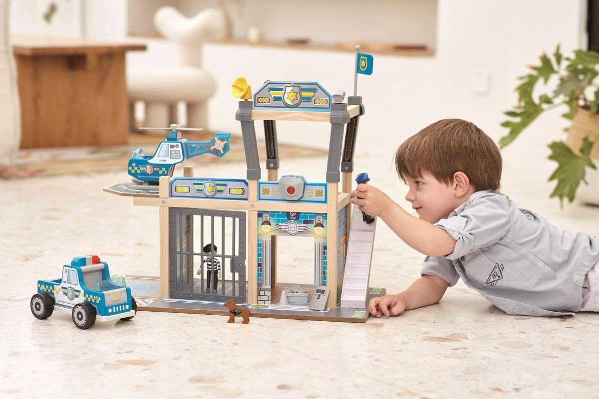 Hape Houten Politieburo speelset