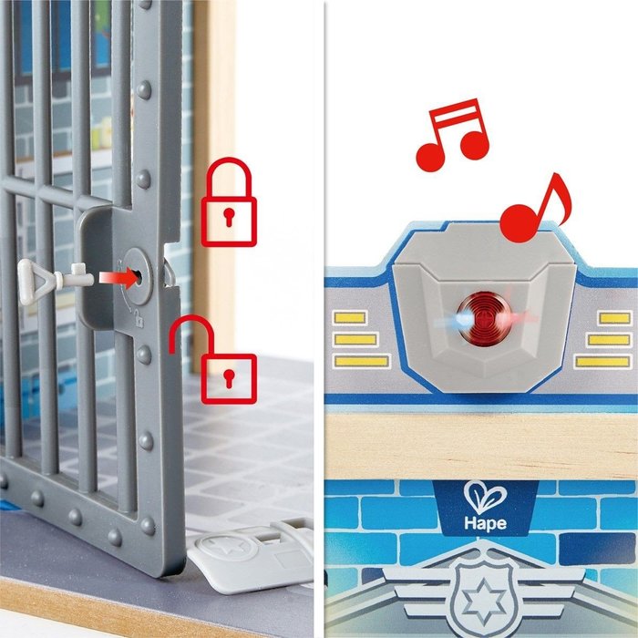 Hape Houten Politieburo speelset