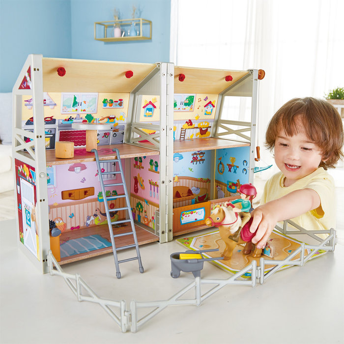 Hape Houten Pony Ranch 25-delig
