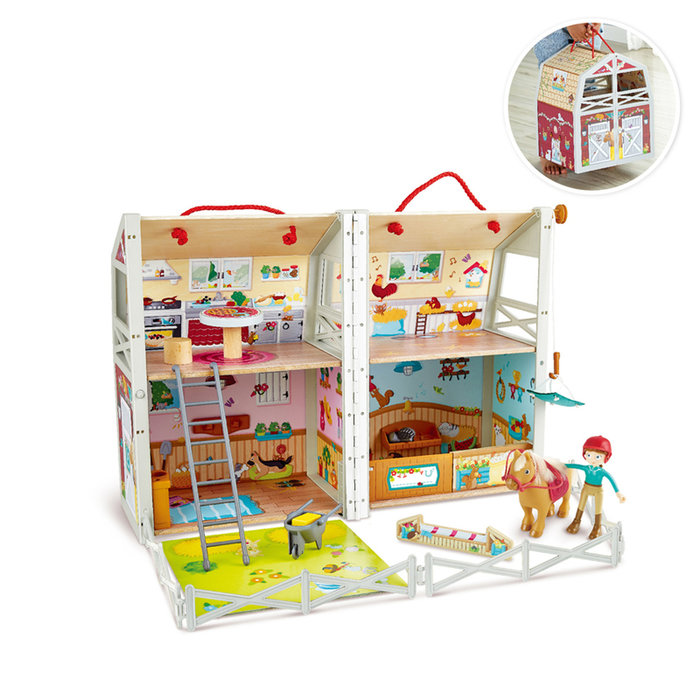 Hape Houten Pony Ranch 25-delig