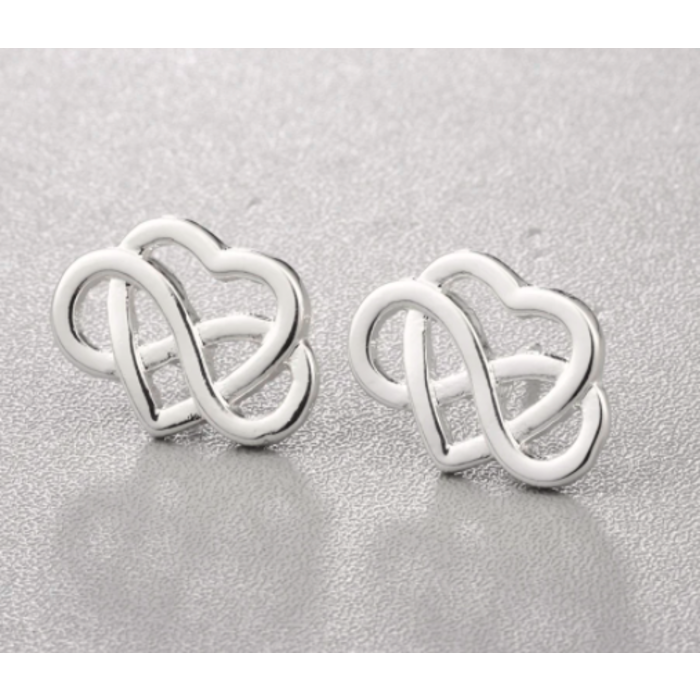 Atelier Albertine 925 zilveren oorbellen infinity heart