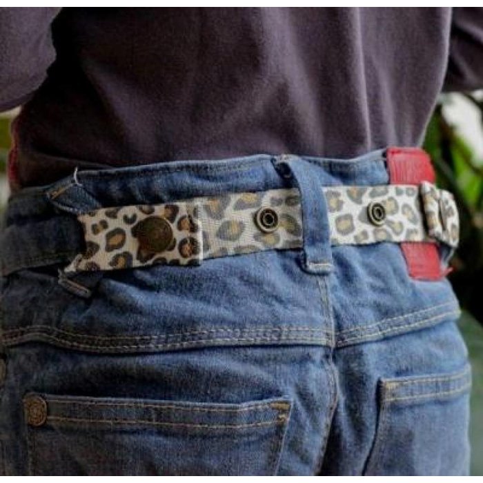 Dappersnapper halve riem luipaard print