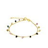 Atelier Albertine 14k verguld zilveren armband tourmalijn edelsteen bedeltjes