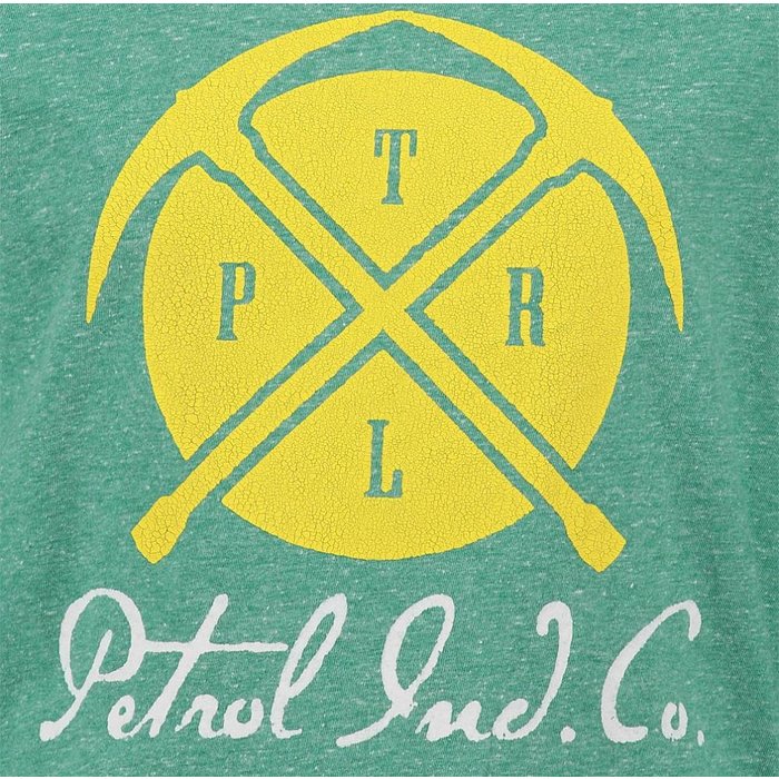 Petrol Industries superzachte longsleeve met dubbelprint fresh green