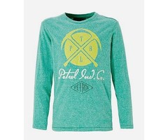 Petrol Industries superzachte longsleeve met dubbelprint fresh green