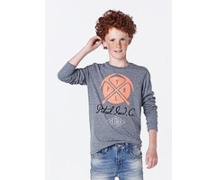 Petrol Industries superzachte longsleeve met dubbelprint faded blue