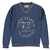 Petrol Industries fine knit sweater denim blue