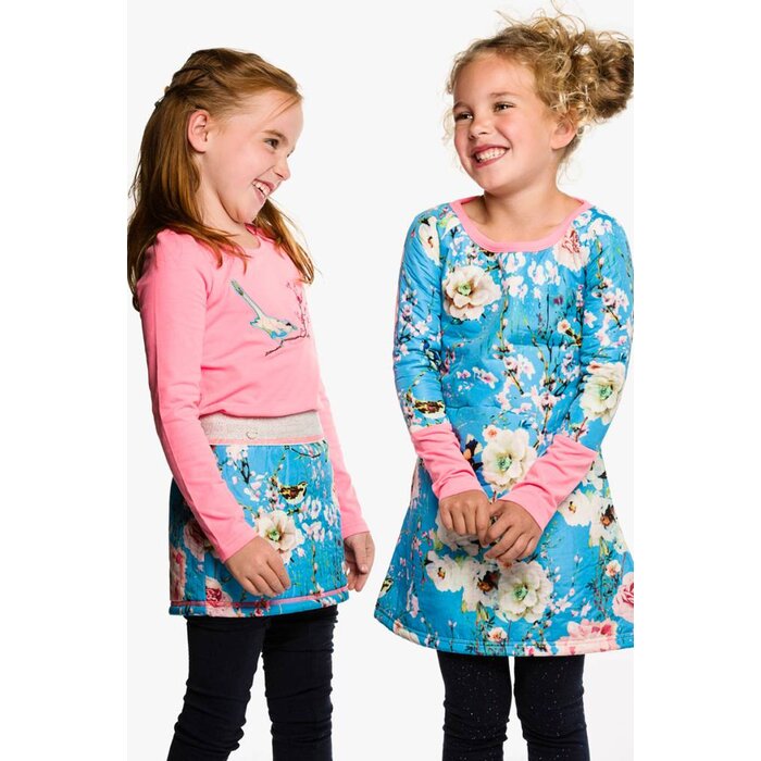 Bampidano longsleeve roze met vogeltje